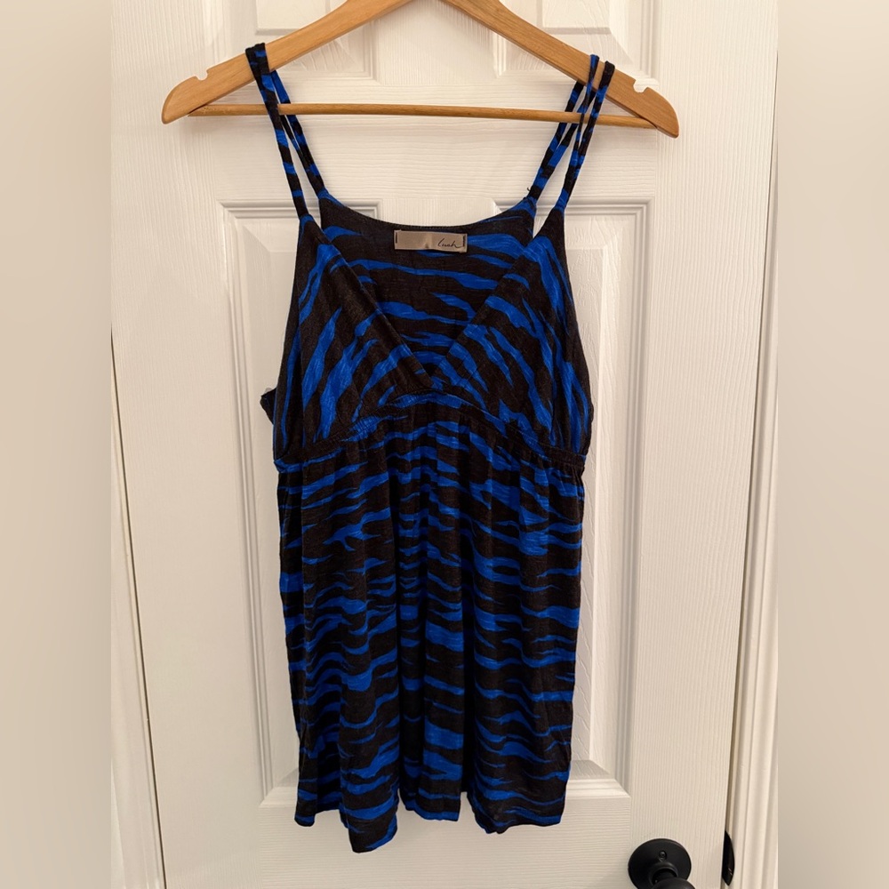 Lush black and blue spaghetti strap top